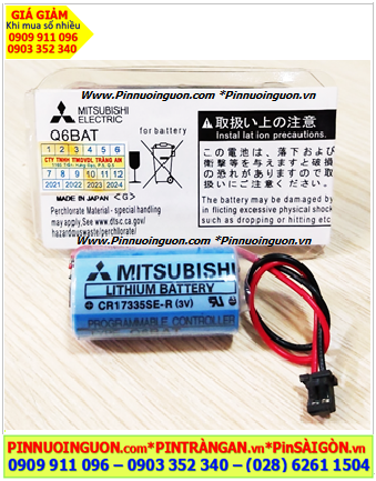 Mitsubishi Q6BAT /CR17335SE-R; Pin nuôi nguồn Mitsubishi Q6BAT /CR17335SE-R, Xuất xứ NHẬT